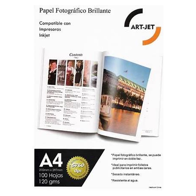 PAPEL GLOSSY X200GRS A4 X20 HOJAS ART-JET