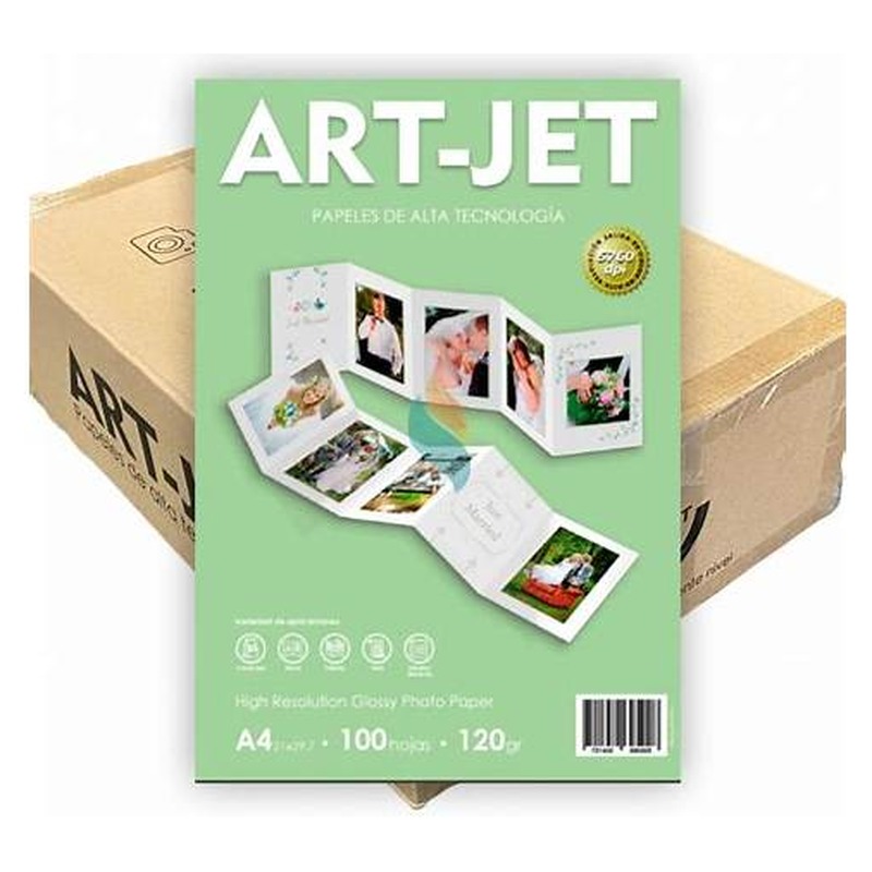 PAPEL GLOSSY X120GRS A4 X100 HOJAS ART-JET