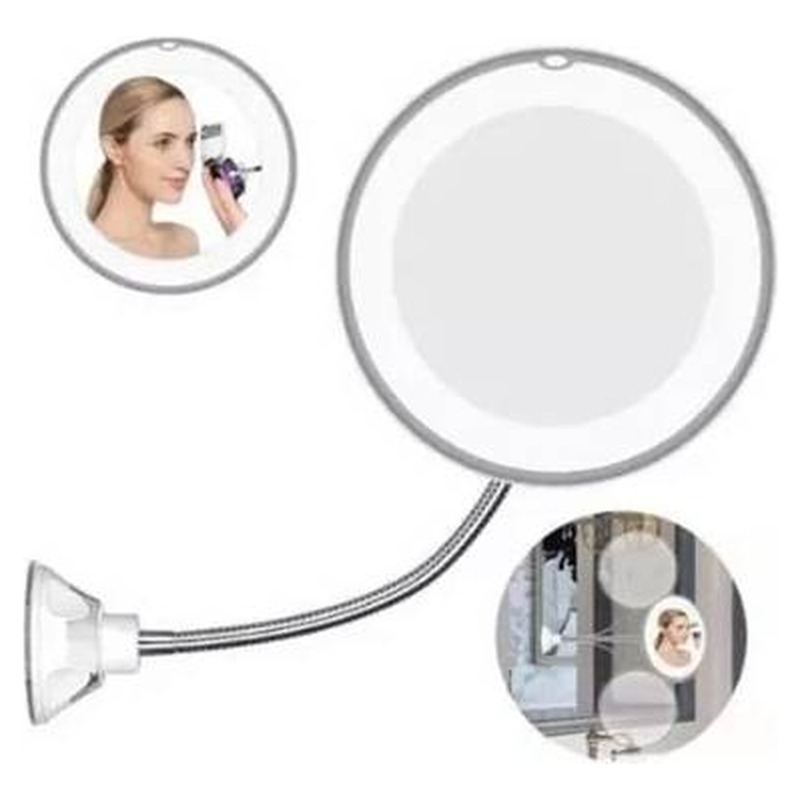 ESPEJO ZOOM X10 C/ LUZ BRAZO FLEXIBLE ONGEN