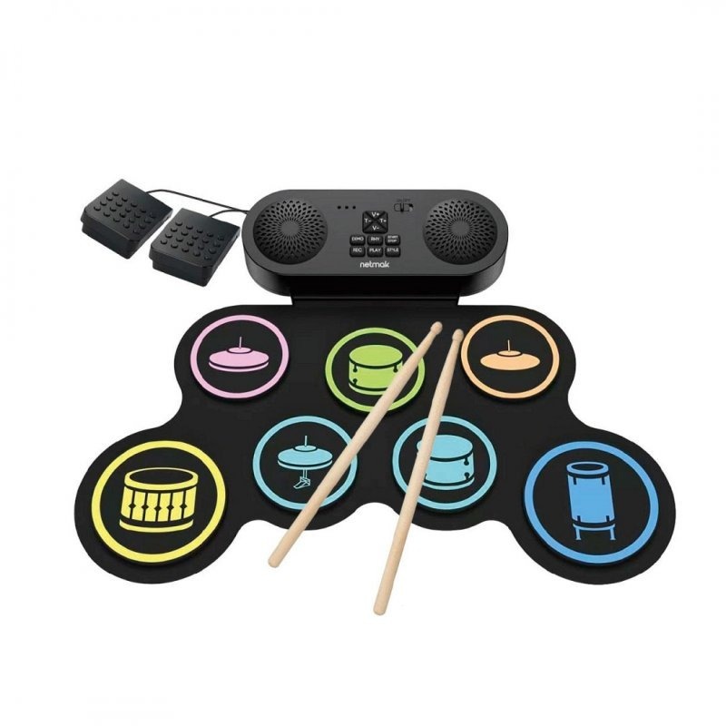 BATERIA DE SILICONA RECARGABLE CON PALILLOS NM-DRUM NETMAK