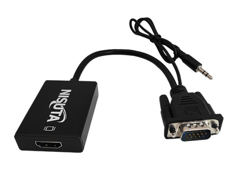 CONVERSOR VGA + AUDIO A HDMI1080P NSCOVGHD4 NISUTA