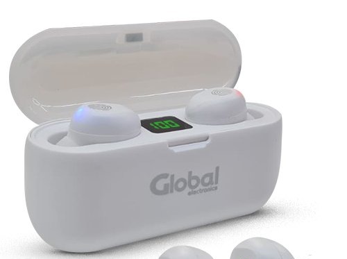 AURICULAR EARBUD CON DISPLAY BLANCO TWS06 GLOBAL