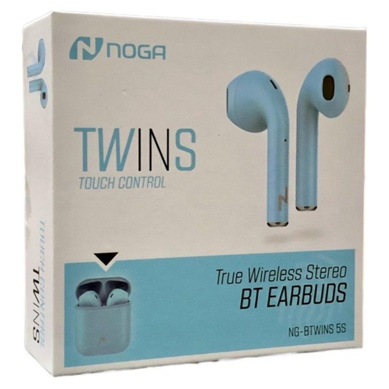 AURICULAR EARBUD BT TWS TOUCH CONTROL CELESTE NG-BTWINS5S CL NOGA