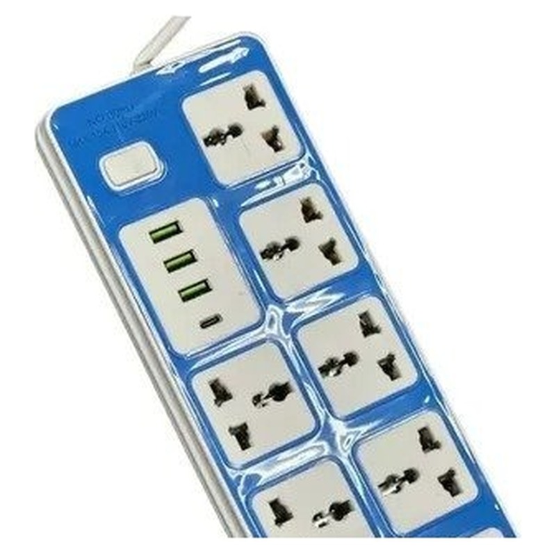ZAPATILLA CABLE PROLONGADOR CON 8 SALIDAS + 3 USB 13368 ONGEN
