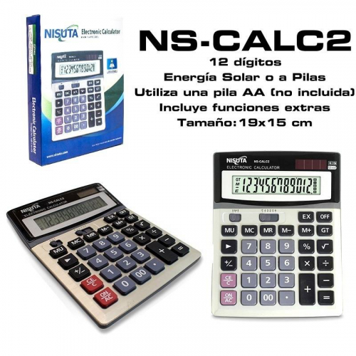 CALCULADORA DIGITAL 12 DIGITOS NSCALC2 NISUTA
