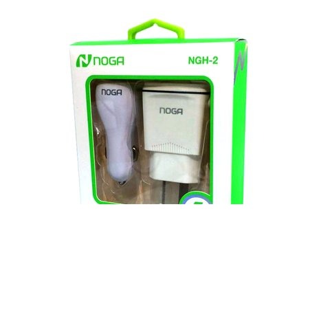 CARGADOR DE PARED + AUTO C/ CABLE 2A NGH-2 NOGA