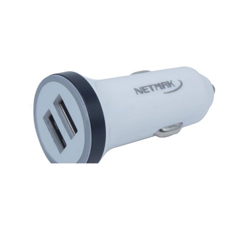 CARGADOR 12V DOBLE USB 2.1 NEGRO NM-UCC3N NETMAK