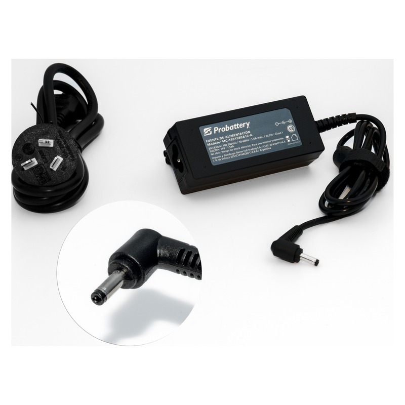 CARGADOR DE NOTEBOOK - 19V 1.58AH - 45W - (PLUG: OUT 4,0MM * INS 1,7MM) - HP MC-1901580A12-A PROBATTERY
