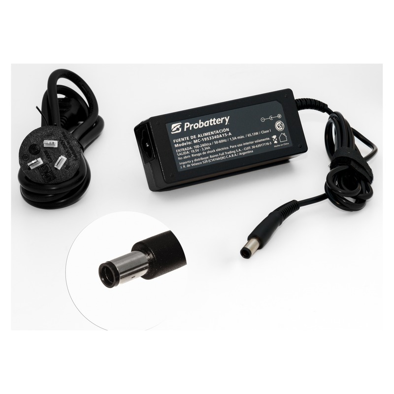 CARGADOR DE NOTEBOOK - 19.5V 3.34AH - 65W - (PLUG: OUT 7,4MM * INS 5,0MM) - DELL MC-1953340K15-A PROBATTERY