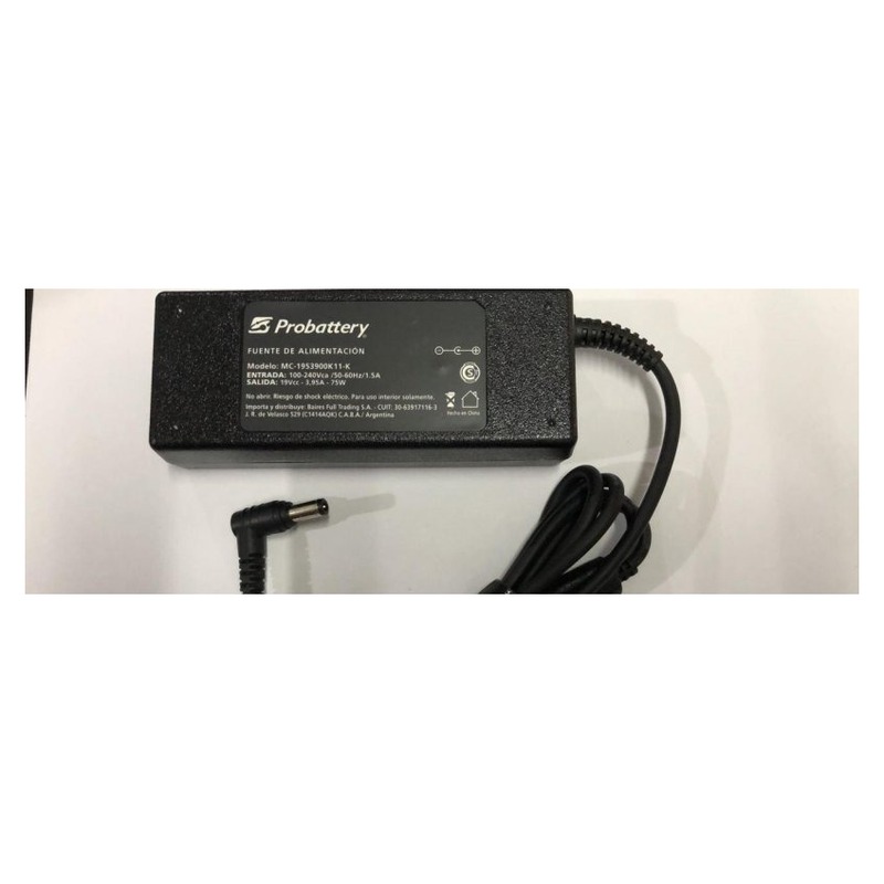 CARGADOR NOTEBOOK 19,5V 3,34A 11K MC-1953900K11-K PROBATTERY