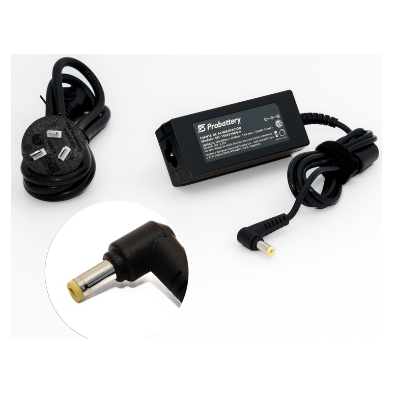 CARGADOR DE NOTEBOOK - 19V 2.37AH - 45W - (PLUG: OUT 5,5MM * 1,7MM) - ACER MC-1902370A6-A PROBATTERY