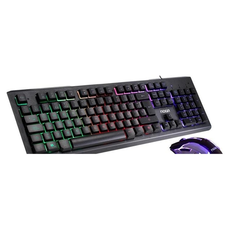 TECLADO Y MOUSE RETOILUMINADO NKB-089 NOGA