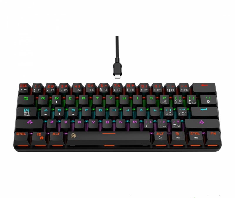 TECLADO MECANICO NM-DOMINATE 60% NEGRO NETMAK