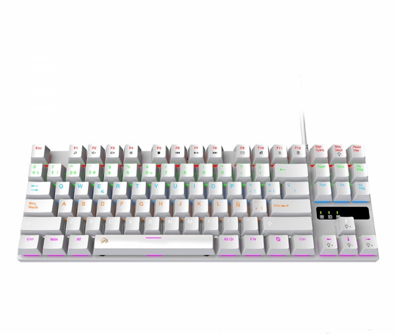 TECLADO MECANICO SKILL BLANCO 80% SWITCH BLUE NETMAK