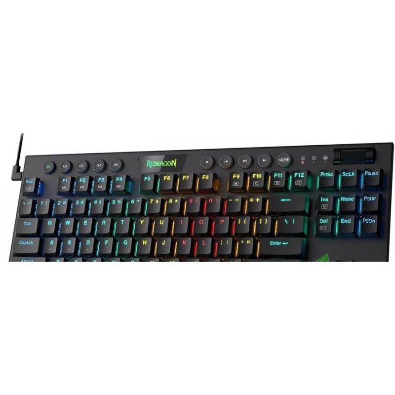 TECLADO HORUS TKL BLACK RED SWITCH WIRED K622-RGB-SP REDRAGON