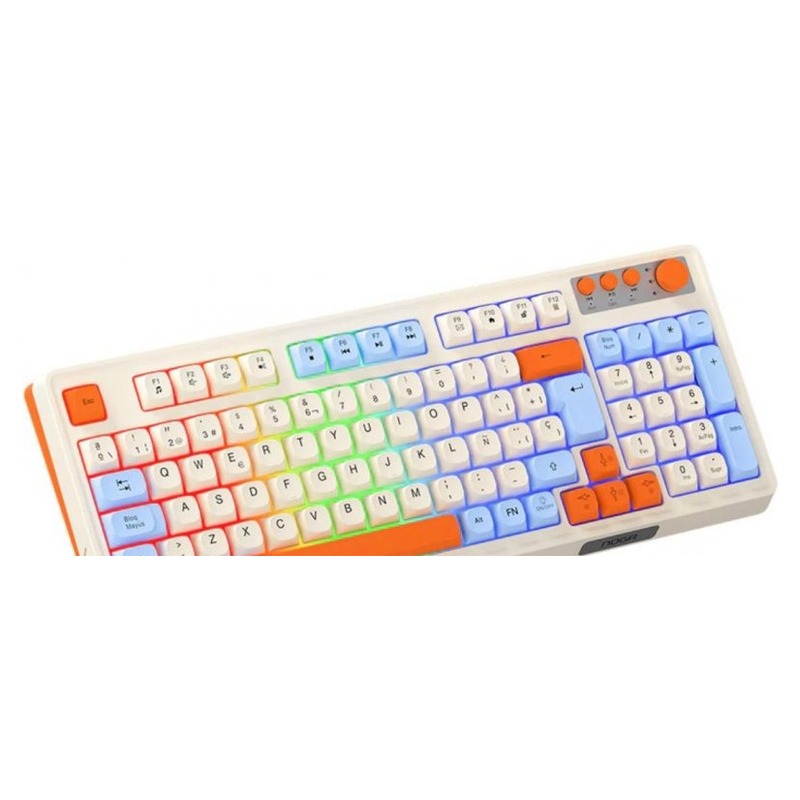 TECLADO RETRO GAMER USB RETROILUMINADO NKB-Q50NJCL NOGA