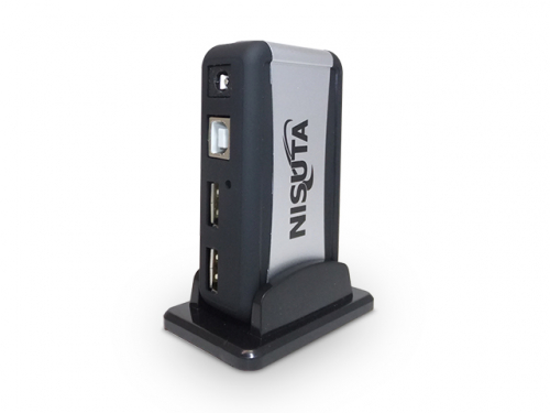 HUB USB 2.0 DE 7 PUERTOS CON FUENTE NSUH0704 NISUTA