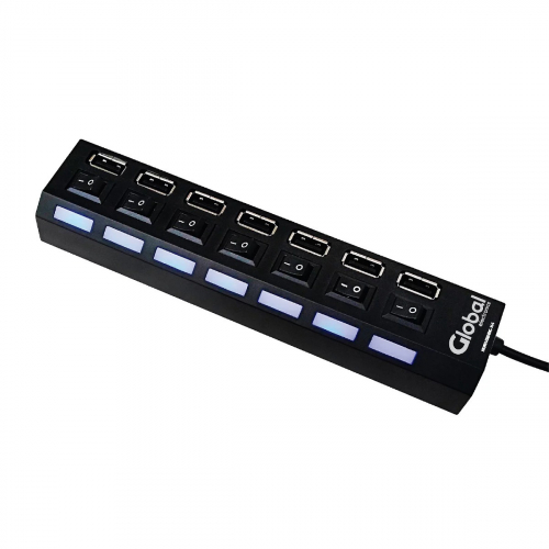 HUB USB 2.0 7 PUERTOS GLOBAL