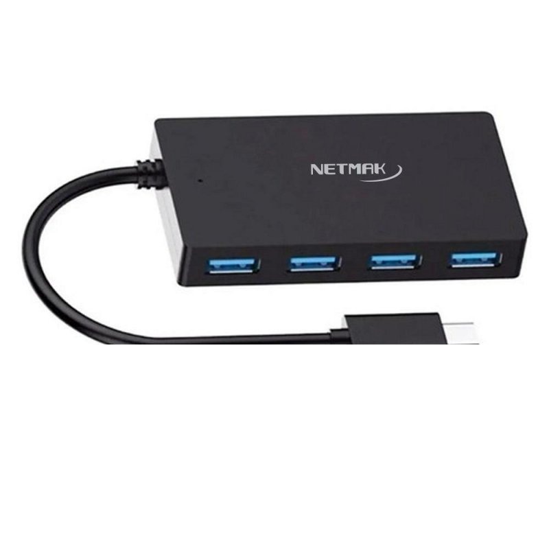 HUB USB TIPO C A 4 PUERTOS USB 2.0 NM-HUBC NETMAK