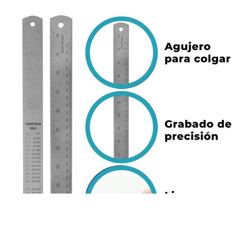 REGLA METALICA 60 CM GLOBAL
