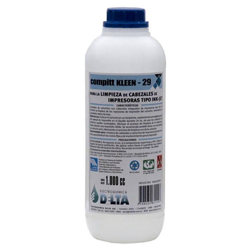 COMPITT KLEEN 29 DESTINTADOR DE CABEZALES DE IMPRESORAS X1000CC DTI DELTA