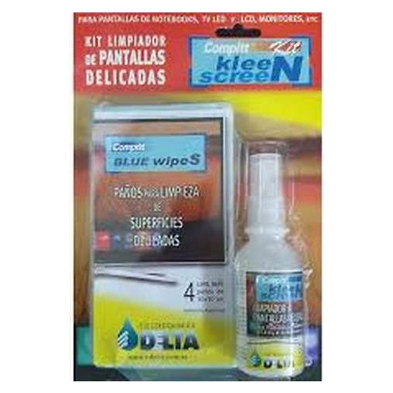 COMPITT KLEEN SCREEN KIT LIMPIADOR DE PANTALLAS DELICADAS X60CC + 4 PAñOS 30X30 CM LPKCH DELTA