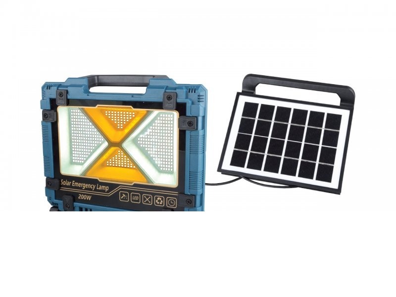 LUZ DE TRABAJO DE 200W CON DIMMER Y CARGA SOLAR NSLI200W NISUTA