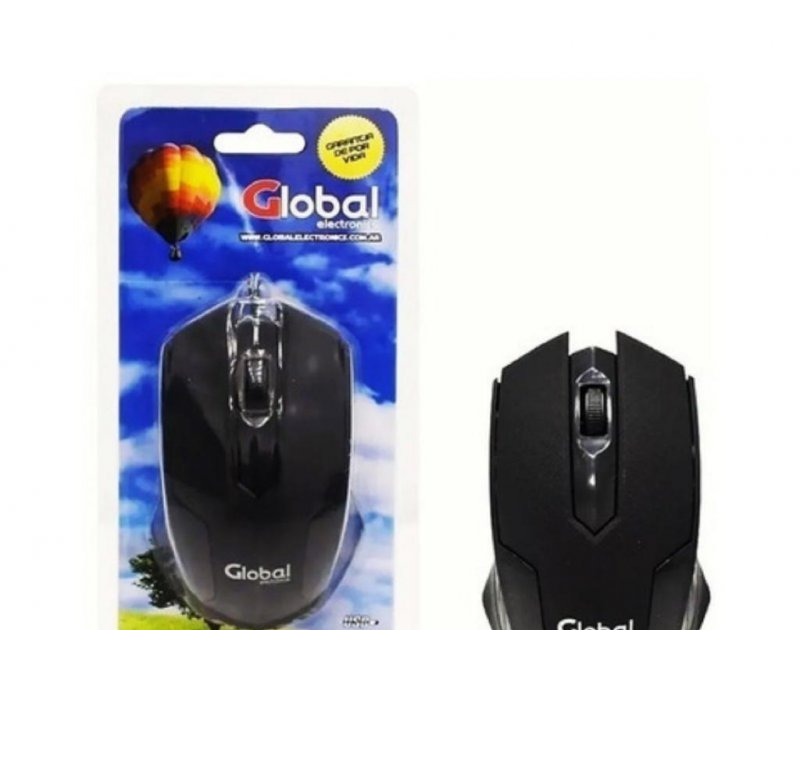 MOUSE USB 307 NEGRO GLOBAL