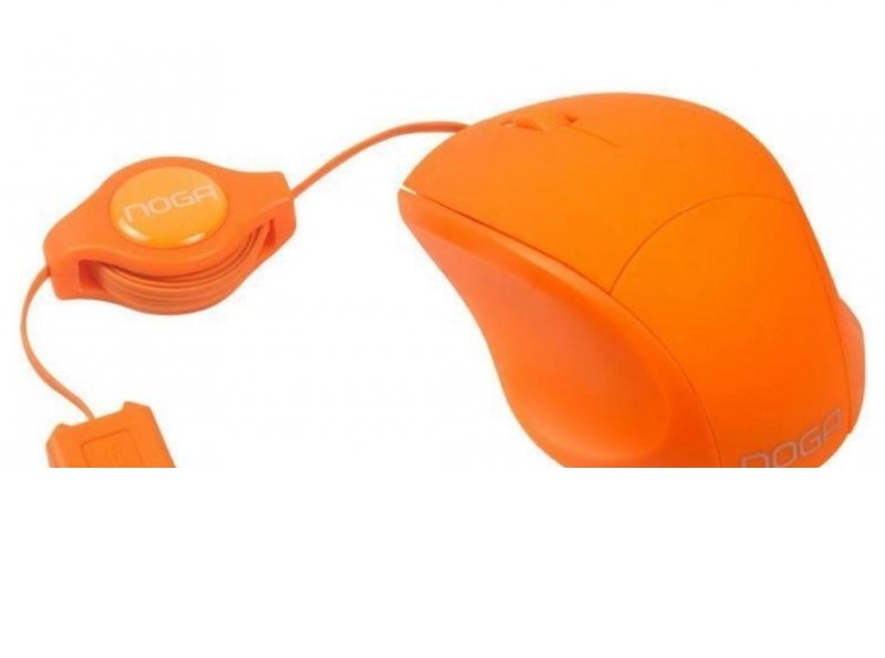 MOUSE NGM-418NJ MINI RETRACTIL NARANJA NOGA