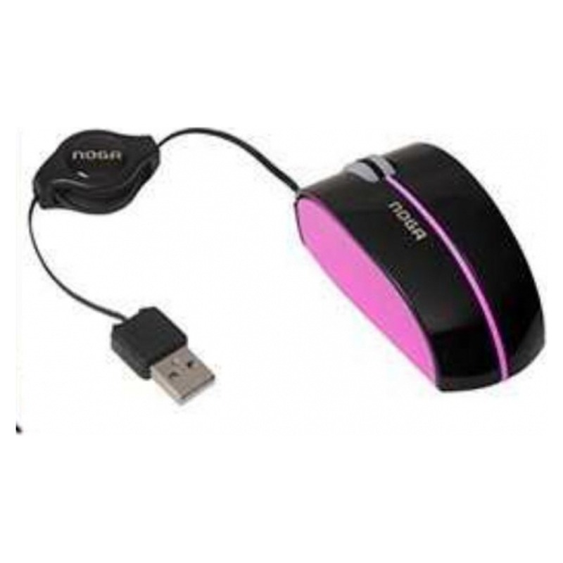 MOUSE MINI RETRACTIL ROSA NGM-429RS NOGA