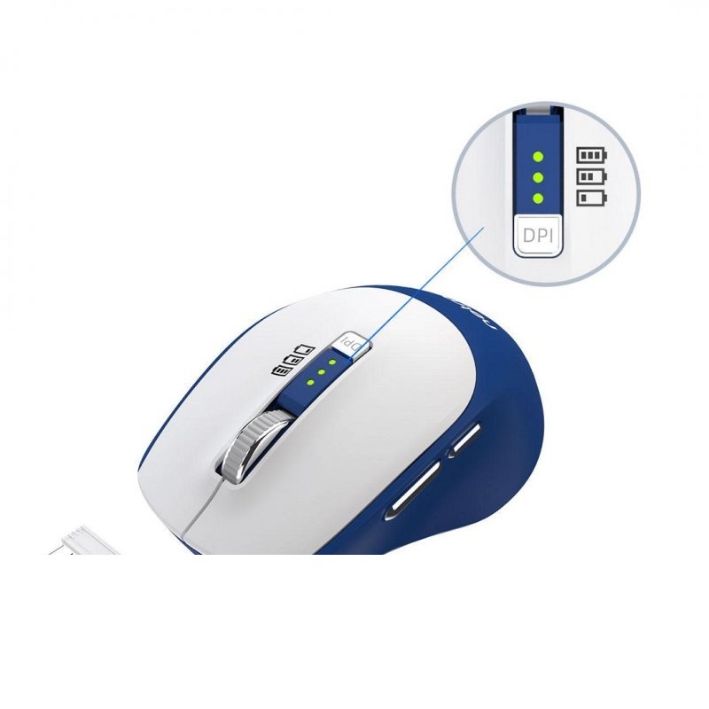 MOUSE INALAMBRICO CON INDICADOR DE CARGA AZUL NM-M679-B NETMAK