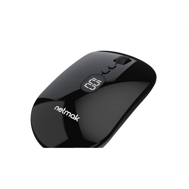 MOUSE INALAMBRICO RECARGABLE CON INDICADOR DE CARGA NM-M673 NETMAK