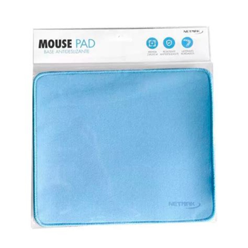 MOUSEPAD C/ LATERALES BORDADOS CELESTE NM-PAD2 NETMAK