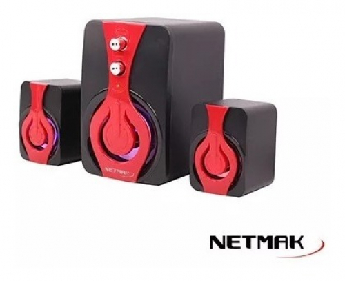 PARLANTE TRUENO USB 2.1 GAMER RETRO ILUMINADO ROJO NM-TRUENO NETMAK