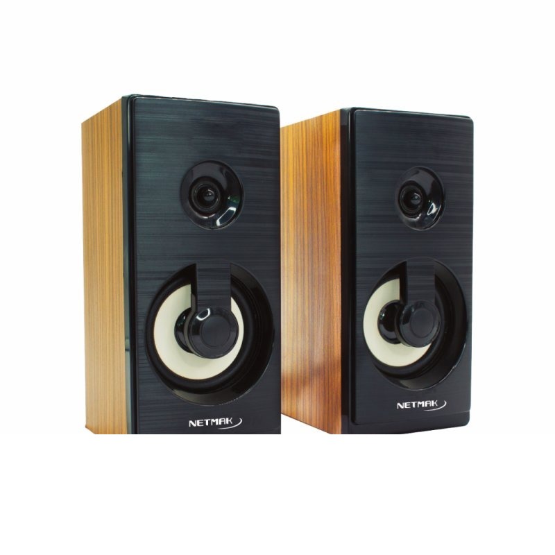 PARLANTE DE PC MADERA 19CM USB 2.0 NM-BORA NETMAK