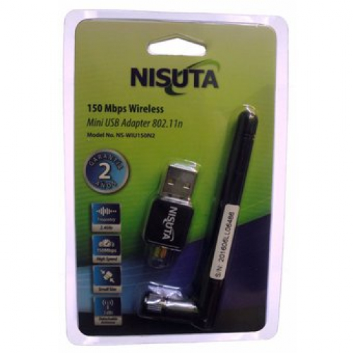 PLACA WIFI USB MINI 150MBPS CON ANTENA NSWIU150N2 NISUTA