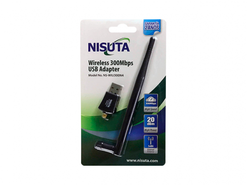 PLACA WIFI USB N300N ALTA VELOCIDAD CON ANTENA NSWIU300N4 NISUTA