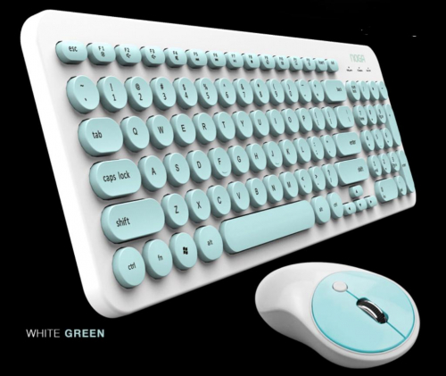 TECLADO Y MOUSE INALAMBRICO VERDE S5600V NOGA