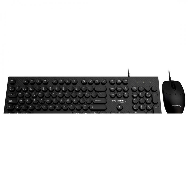 TECLADO Y MOUSE USB NEGRO NM-KB258 NETMAK