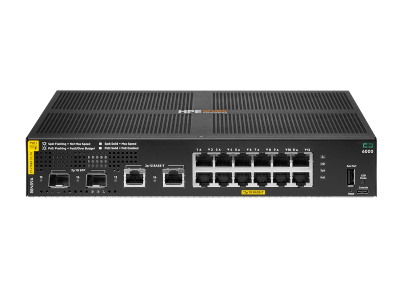 Switch 12P Aruba 6000 12G POE 2SFP 139w