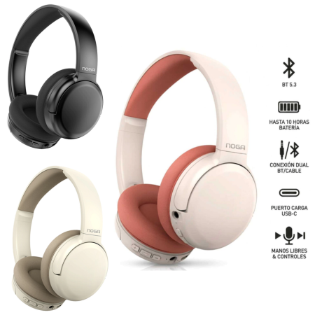 AURICULAR VINCHA BT/AUX NOGA A915BT