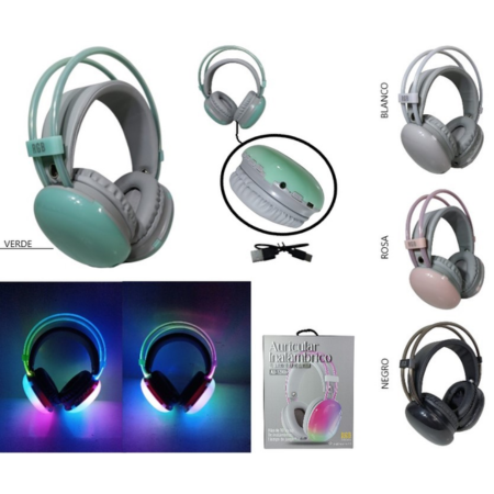 AURICULAR VINCHA BT LUZ RGB 12006