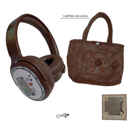 AURICULAR VINCHA BT Y CARTERA CAPYBARA 14004