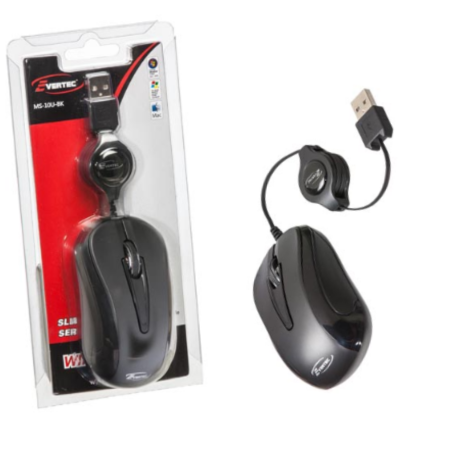 MOUSE MINI RETRACTIL USB EVERTEC