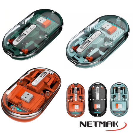 MOUSE INAL TRANSPARENTE NM-M670 NETMAK