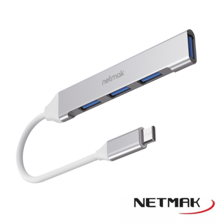 HUB TIPO C NETMAK NM-AC09 3 USB 2.0 Y 1 USB 3.0