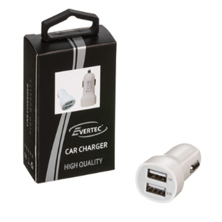 CABEZAL PARA AUTO 2 USB 5V 1A EVERTEC
