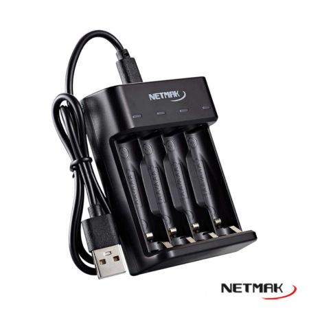 CARGADOR RAPIDO DE PILAS NETMAK NM-CH4