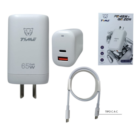 CARGADOR TIME 59126 PD45W Y QC20W