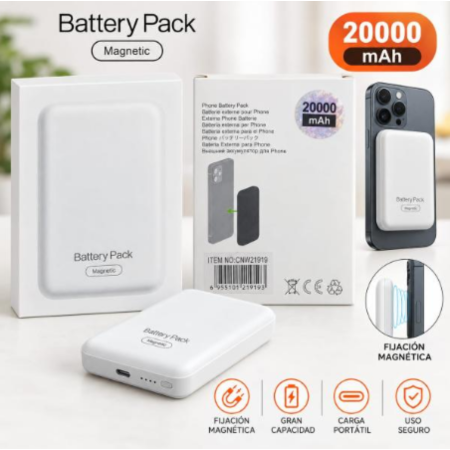 POWER BANK MAGNETICO 20000mAh BATTERY PACK